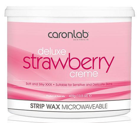CaronLab Strawberry Creme Strip Wax - 400g Microwaveable
