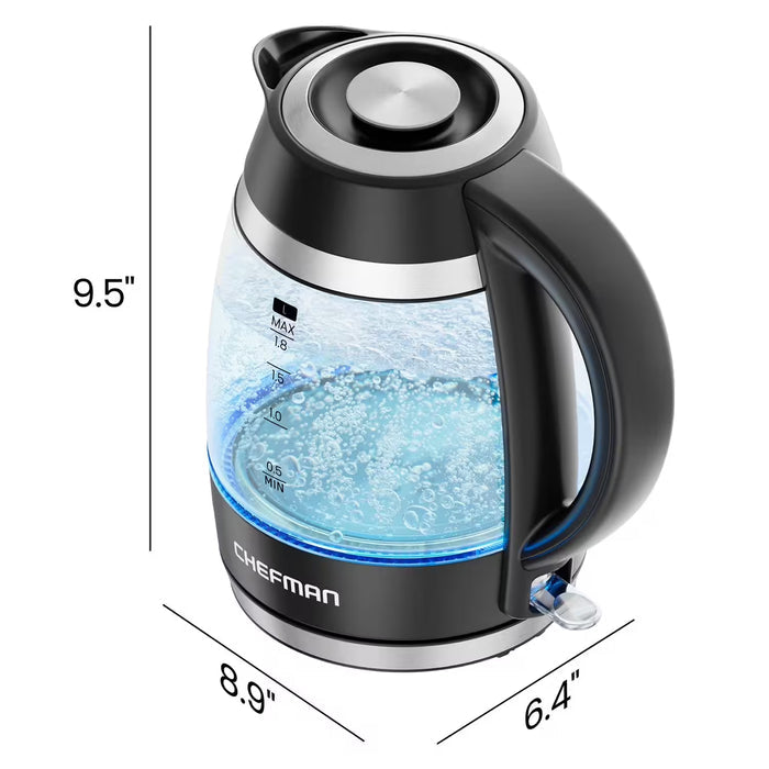 Chefman Fast-Boil 1.8L Electric Kettle with Removable Tea Infuser