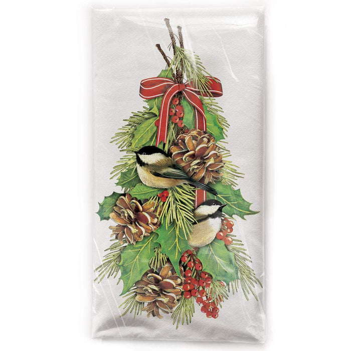 Chickadee Holly Bagged Towel