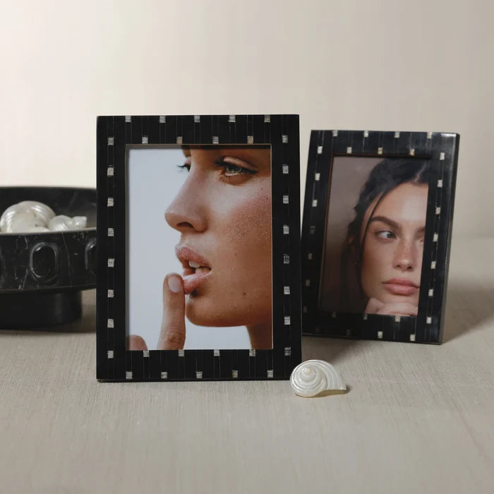 Chiseled Resin & Horn Photo Frame