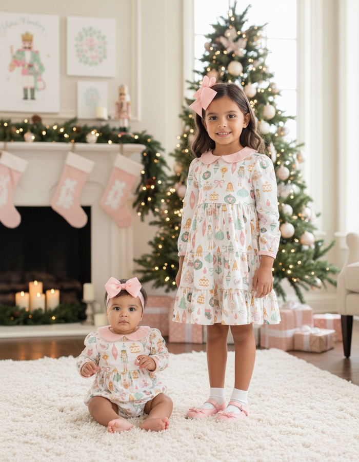 Christmas Ornaments Print Swing Dress: 2