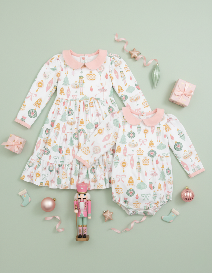 Christmas Ornaments Print Swing Dress: 2
