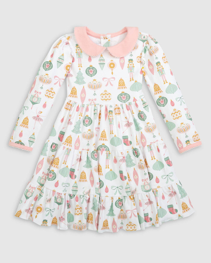 Christmas Ornaments Print Swing Dress: 4/5