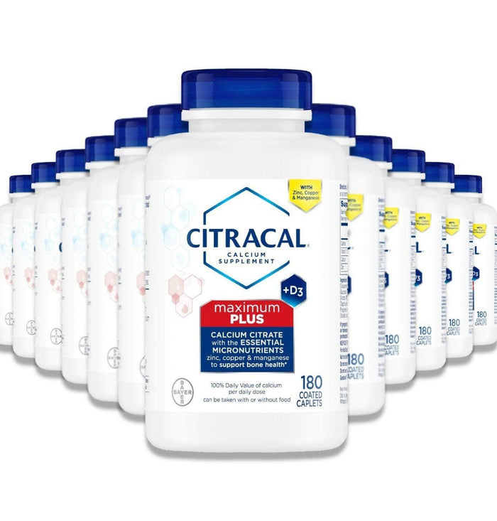 Citracal - Max Plus Calcium Citrate With Vitamin D3 Capsules, Bone Health 180 Ct - 24 Pack