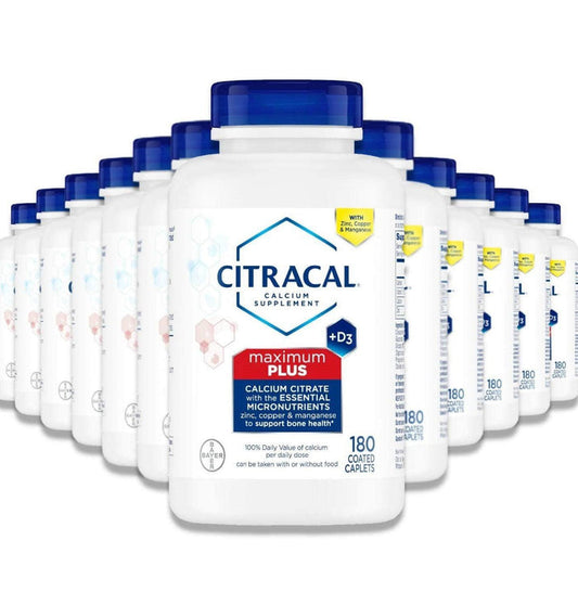Citracal - Max Plus Calcium Citrate With Vitamin D3 Capsules, Bone Health 180 Ct - 24 Pack