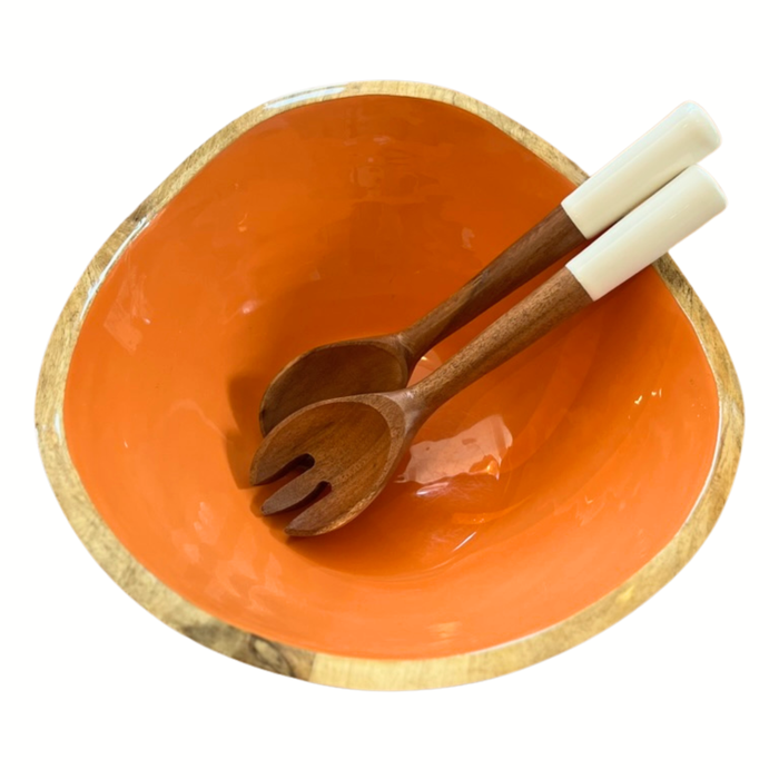 Orange/White / 12"dia x 6"h