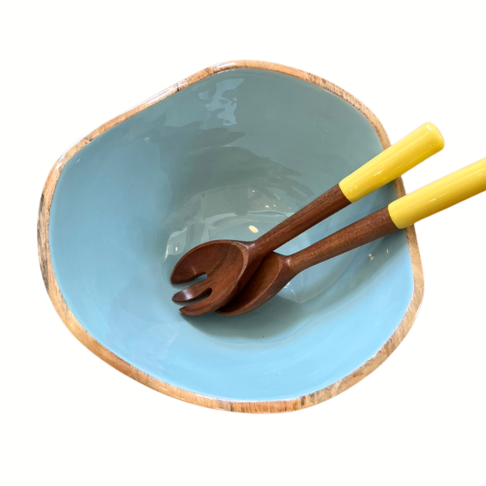 Light Blue/Yellow / 12"dia x 6"h