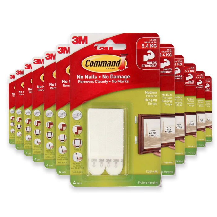Command White Medium Picture Hanging Strips 4 Pairs - 24 Pack