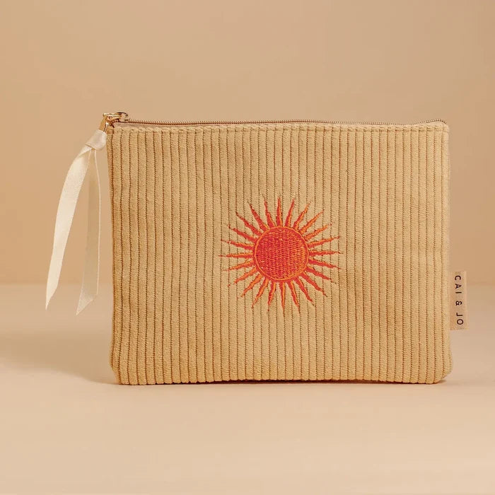 Corduroy Pouch in Pale Ochre
