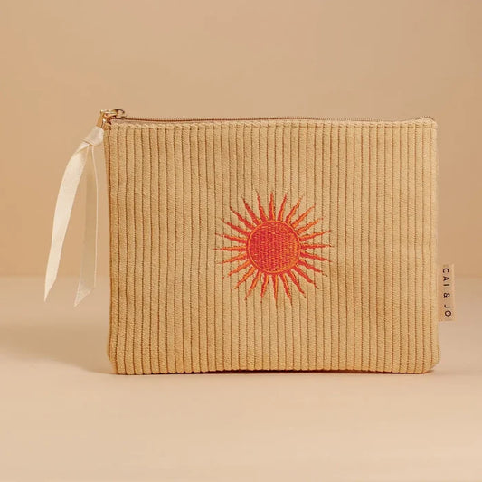 Corduroy Pouch in Pale Ochre