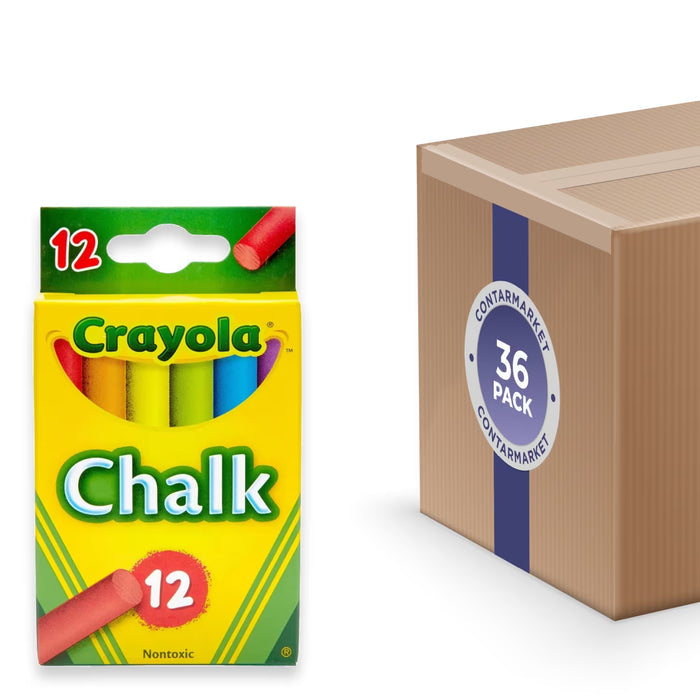 Crayola Multicolor Chalk Sticks - 12 Ct - 36 Pack