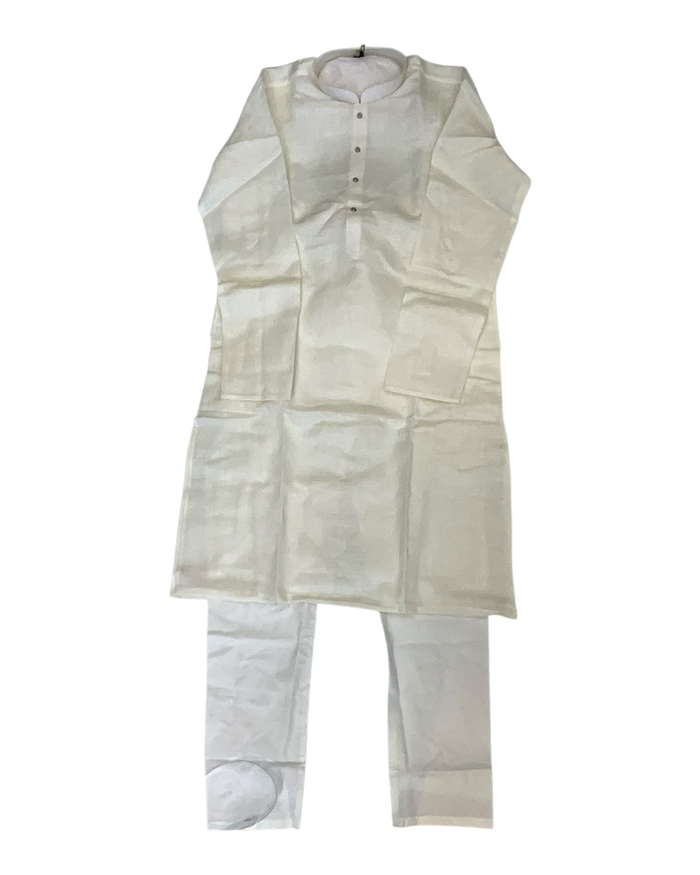 Cream - Premium Linen Mens Indian Kurta set - UK Stock - Weddings / Walimas , Sangeet, Diwali, Eid, Mehndi / Henna - VEE1365 KP