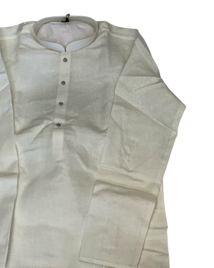 Cream - Premium Linen Mens Indian Kurta set - UK Stock - Weddings / Walimas , Sangeet, Diwali, Eid, Mehndi / Henna - VEE1365 KP