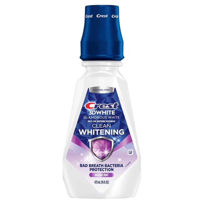 Crest 3D White Whitening Rinse Fresh Mint  Mouthwash - 16 oz - 4 Pack