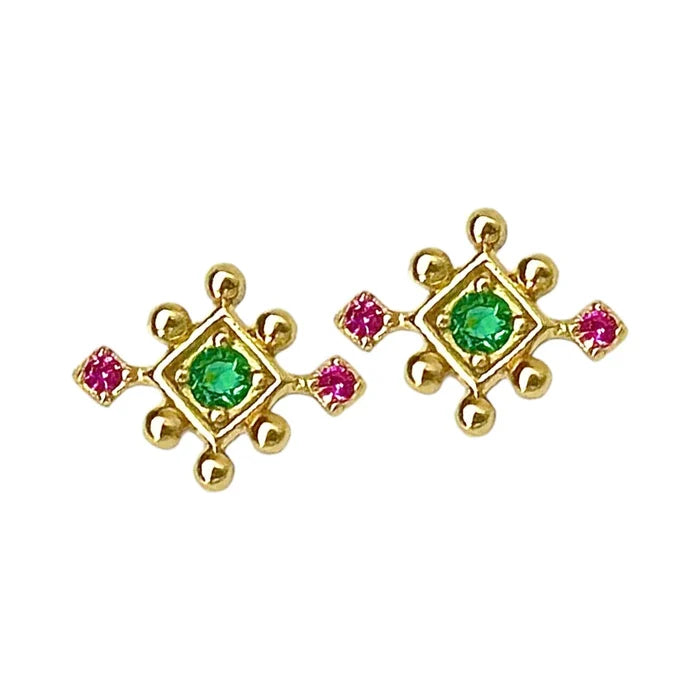 CRUZER GOLD STUD EARRINGS - Darling & Domain