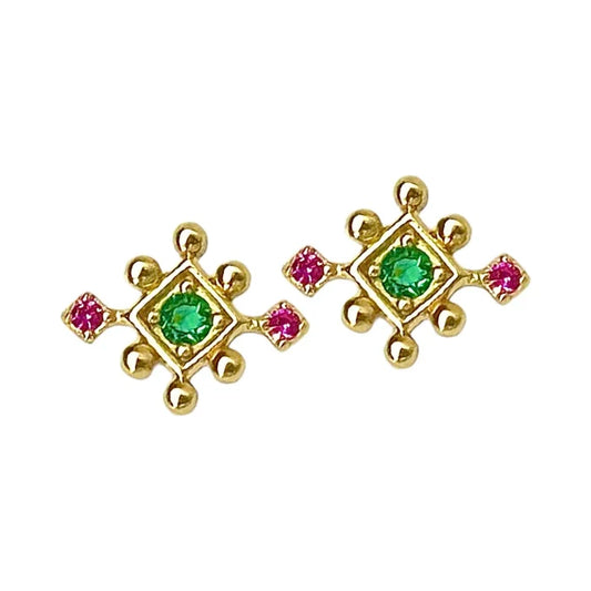 CRUZER GOLD STUD EARRINGS - Darling & Domain