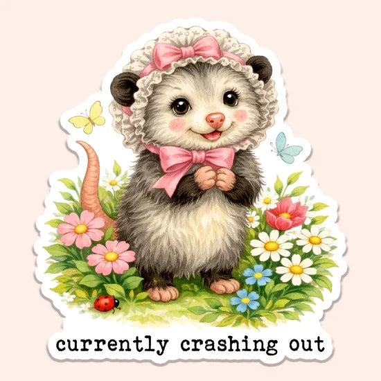 Currently Crashing Out Sticker Decal