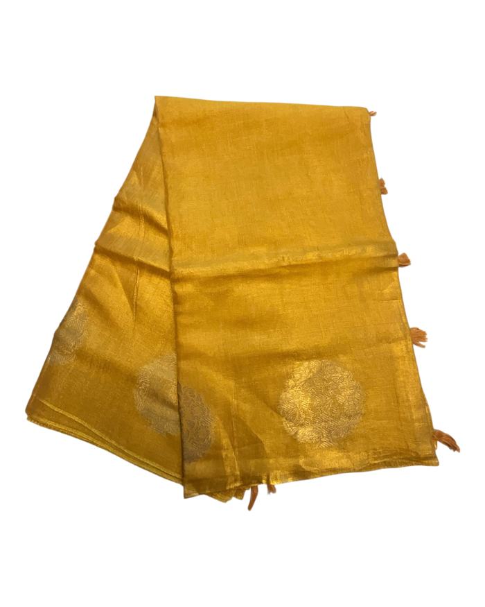 Dark Gold - Traditional Silky Fancy Saree with Blouse Piece - UK Stock - 2/3 days Delivery  12KT25 RP479