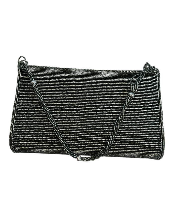 Dark Grey - Rich Hand Embroidered Clutch Bag / Handbag -Bollywood / Weddings - AKB278 11KJ25