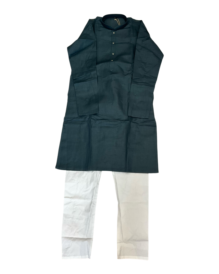 Dark Teal - Premium Linen Mens Indian Kurta set - UK Stock - Weddings / Walimas , Sangeet, Diwali, Eid, Mehndi / Henna - VEE1365 KP