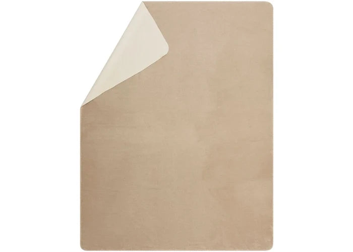 David Fussenegger Beige/Cream Savona Fuzzy Throw