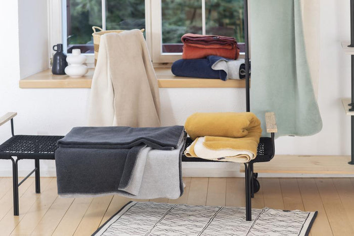 David Fussenegger Beige/Cream Savona Fuzzy Throw