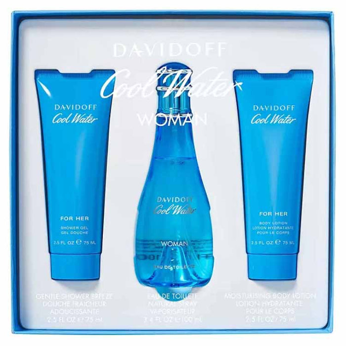 Davidoff - Cool Water Fragance, Woman - 3 Piece Set