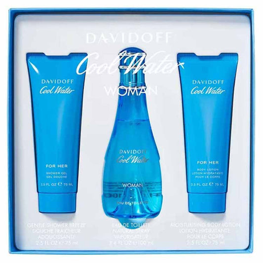 Davidoff - Cool Water Fragance, Woman - 3 Piece Set