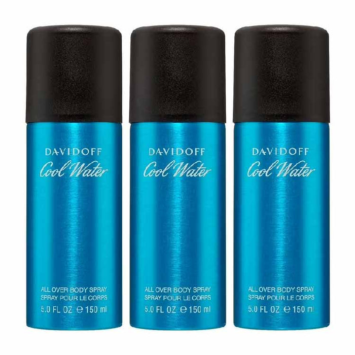 Davidoff Cool Water Body Spray - 5.0 Oz - 3 Pack
