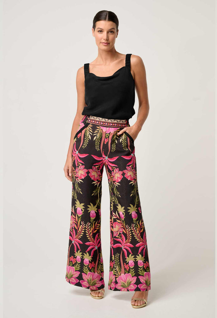 DELRAY REVERSIBLE CUPRO CAMI in Black from Oncewas
