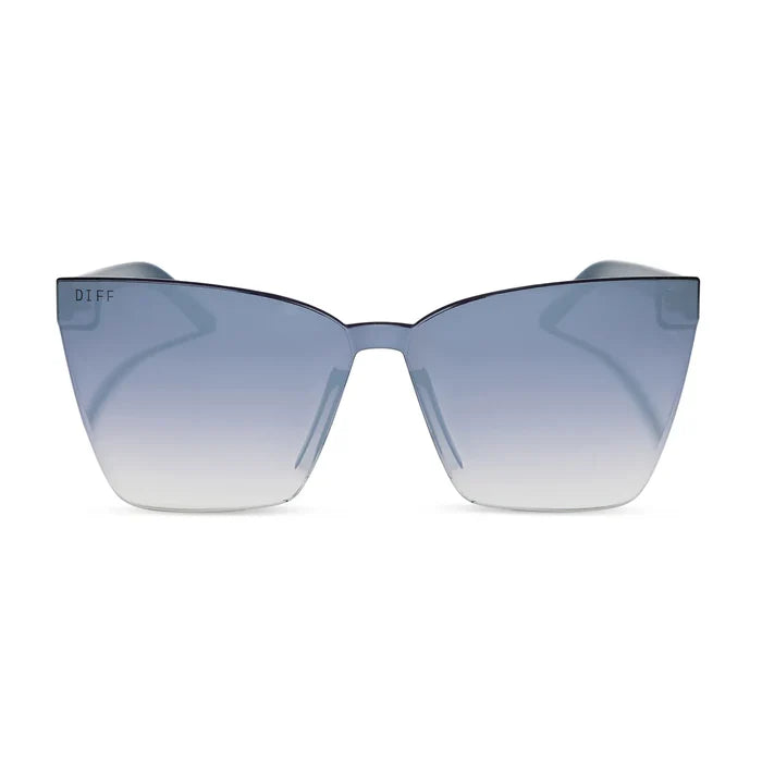 DIFF Eyewear Goldie Clubhouse Blue Slate Gradient Flash Sunglasses