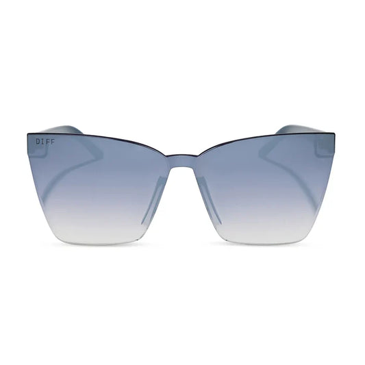 DIFF Eyewear Goldie Clubhouse Blue Slate Gradient Flash Sunglasses