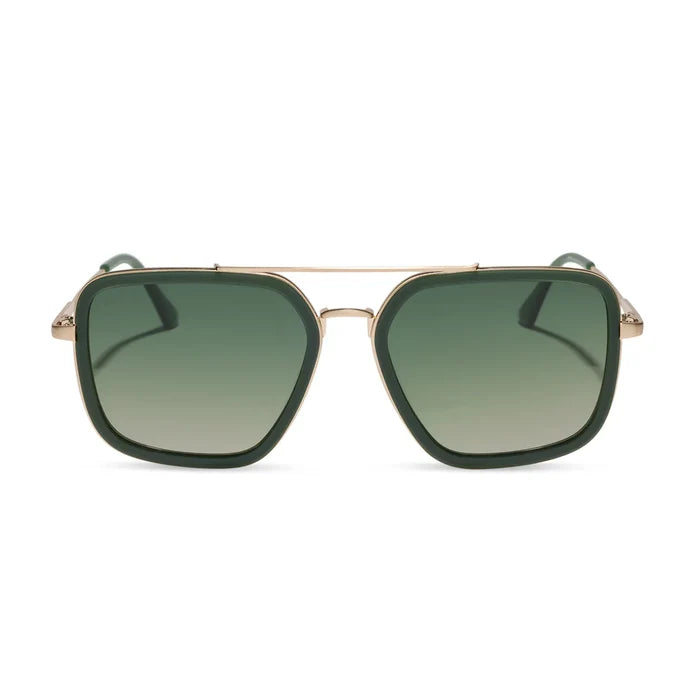 DIFF Eyewear Jordan Fairway Green Gold Aloe Green Gradient Polarized Sunglasses