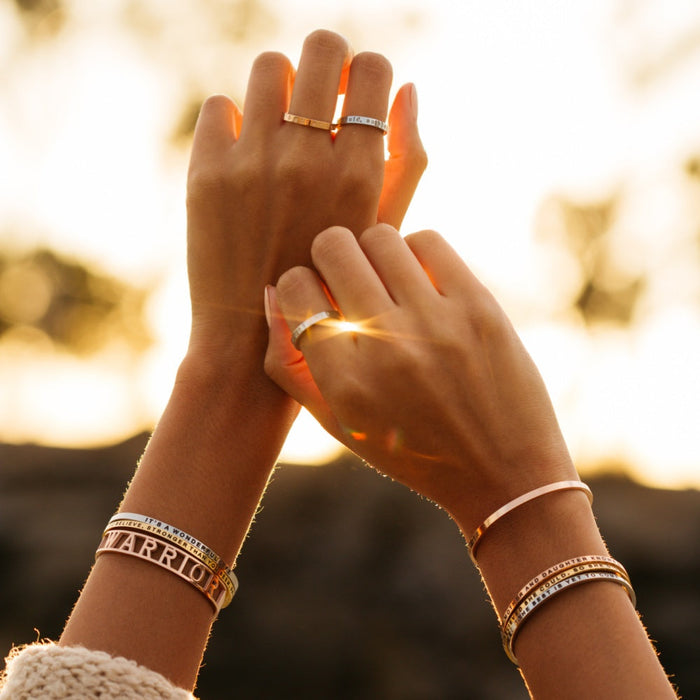 DISCONTINUED - Beautiful Girl, You Can Do Hard Things Bracelet | Mantraband
