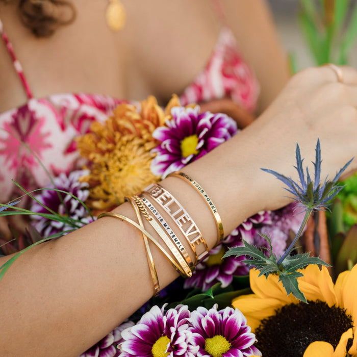DISCONTINUED - Beautiful Girl, You Can Do Hard Things Bracelet | Mantraband
