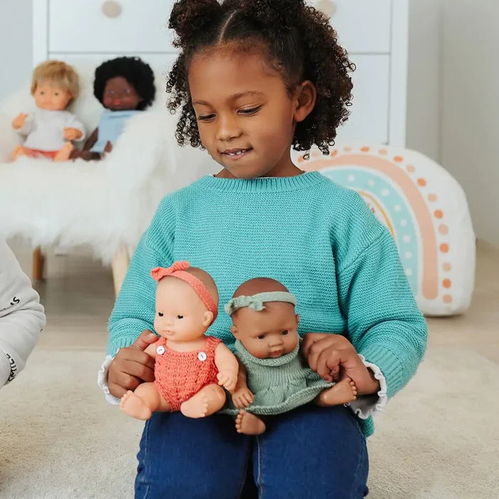 Miniland - Doll Dress Up Kit -  Rompers & headband (21cm) - Lifestyle Cut