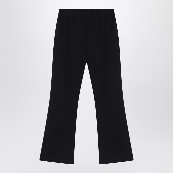 Pants 14 Douuod - Black trousers with logo patch Brand