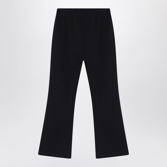Pants 14 Douuod - Black trousers with logo patch Brand