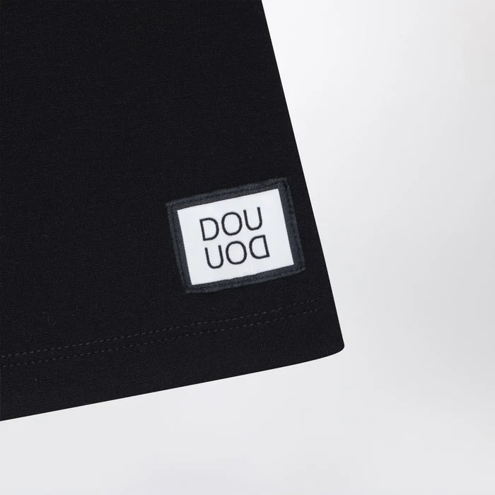 Douuod - Black trousers with logo patch