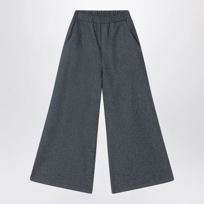 Douuod - Gray wool-blend trousers Brand Pants 4