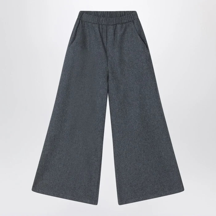 Douuod - Gray wool-blend trousers