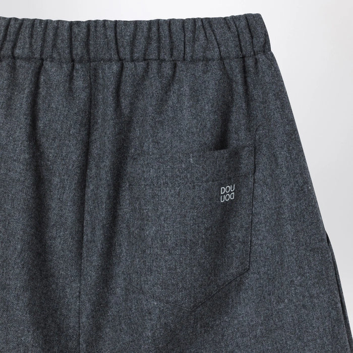 Douuod - Gray wool-blend trousers