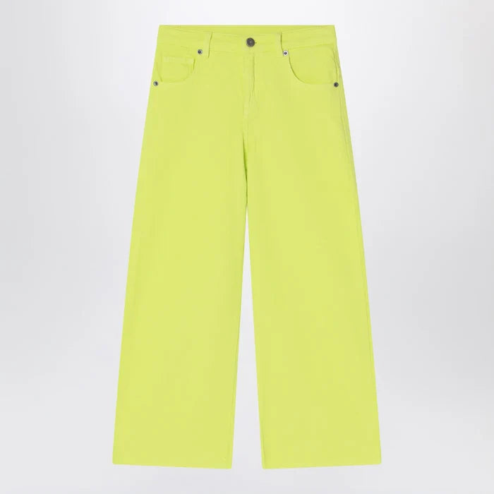 Douuod - Lime yellow cotton pants