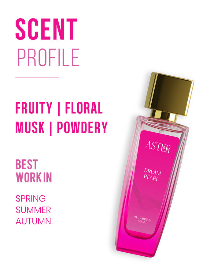 Dream Perl EDP for Woman 50ml perfume bottle with pearl accents