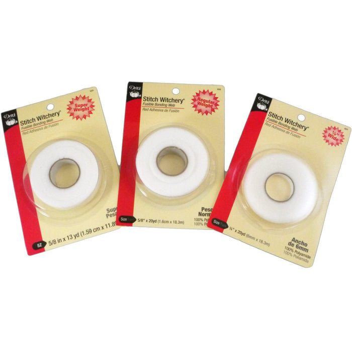 DRITZ Stitch Witchery Fusible Bonding Web, Various Sizes