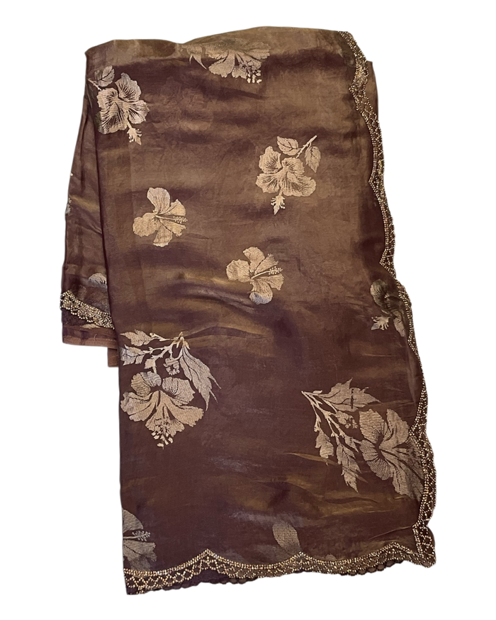 Dusty Pink - Floral Printed Blouse Piece - UK stock - 24hr Dispatch - RS2504 VP