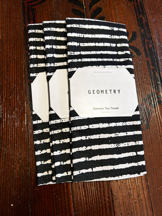 Eerie Stripe Geometry Towel