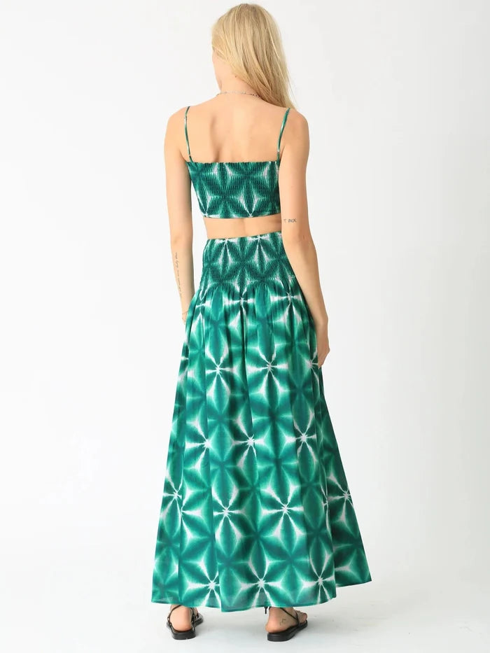 Electric & Rose Lily Skirt - Shamrock Shibori