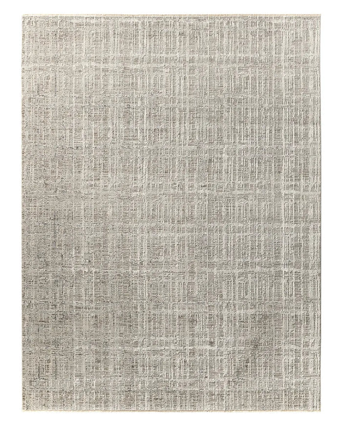 En Blanc Polyester & Viscose Rug