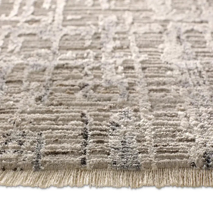 En Blanc Polyester & Viscose Rug